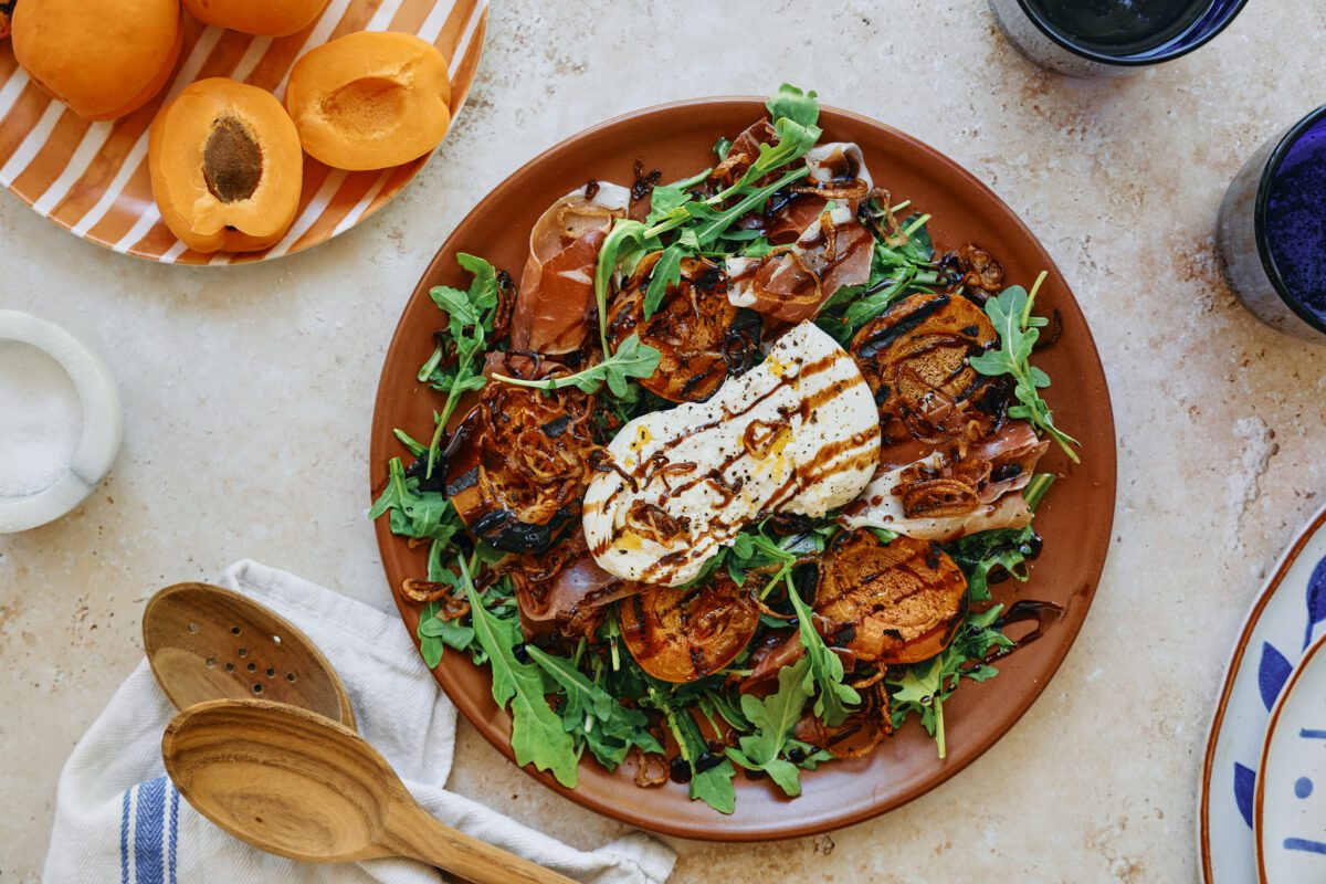 Grilled Apricot & Burrata Salad