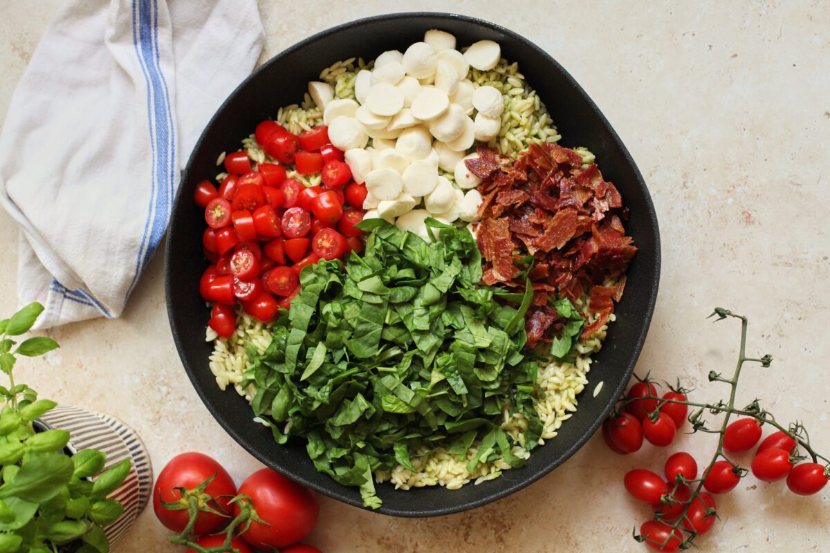 BLT Pesto Orzo Bowl