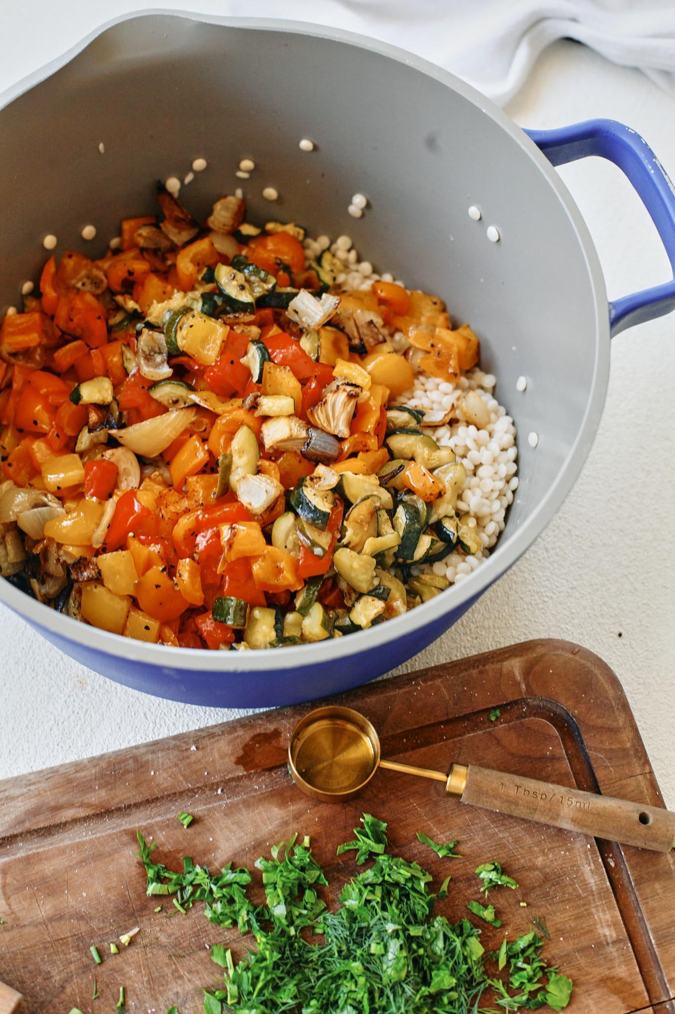 pearl couscous with roasted veggies