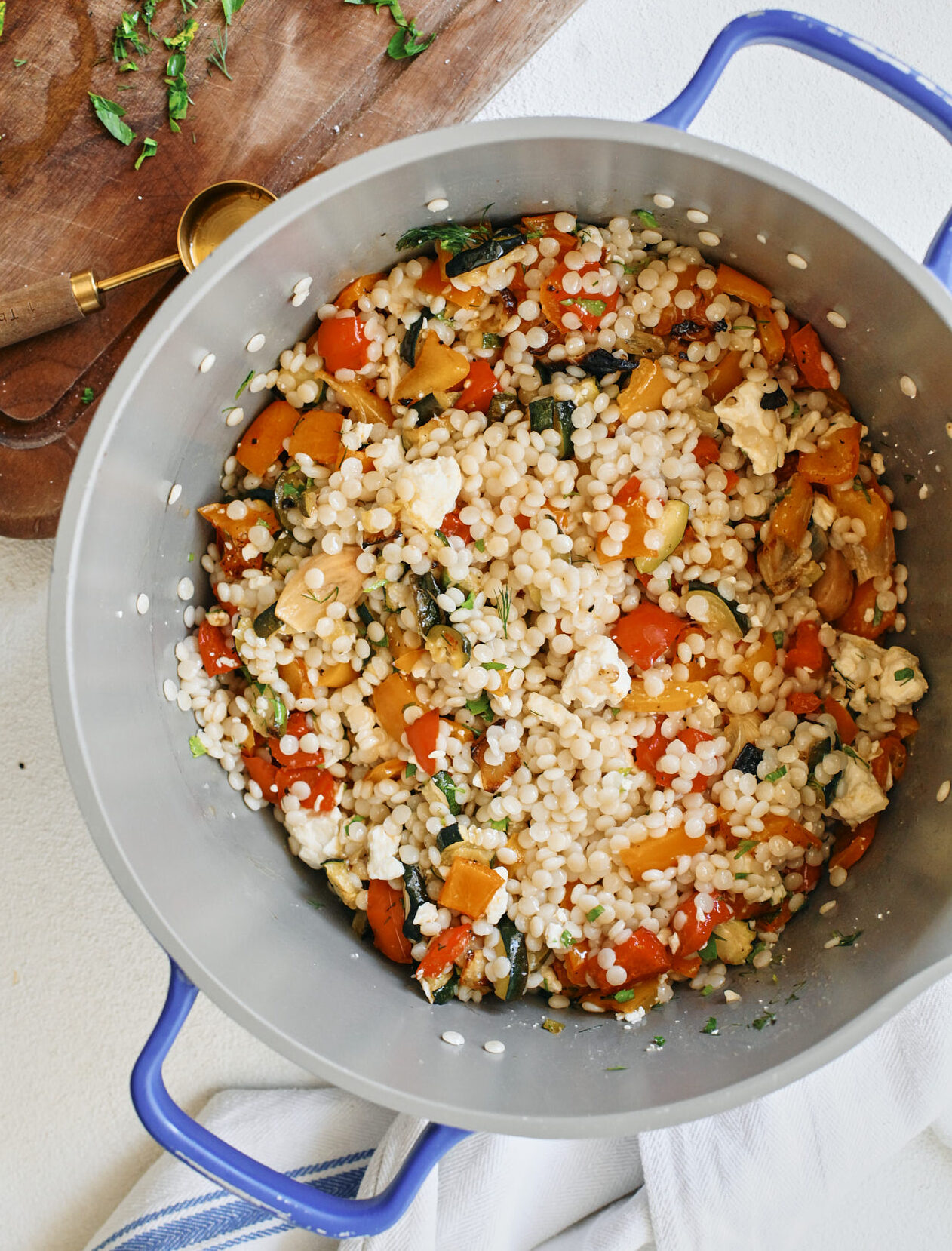 mediterranean pearl couscous salad