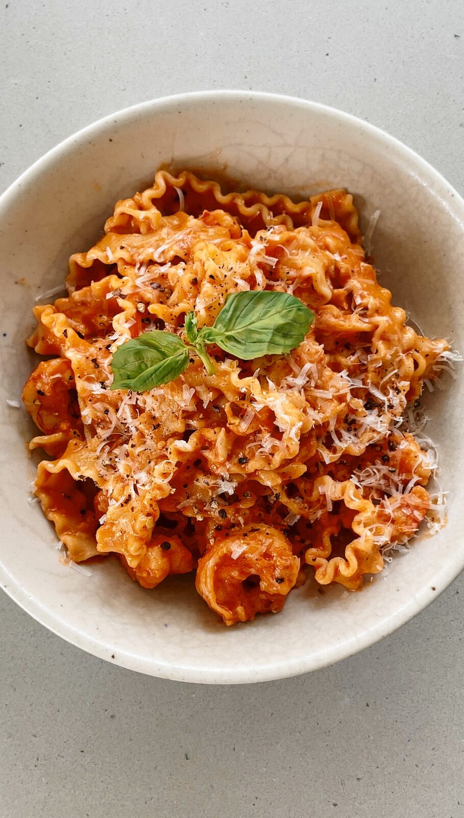 Spicy Vodka Pasta with Shrimp