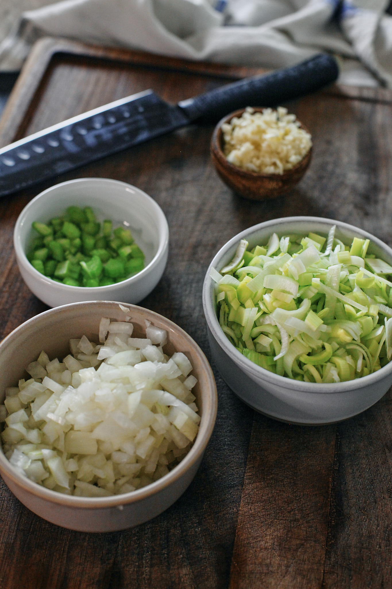 celery, onion, leek, garlic