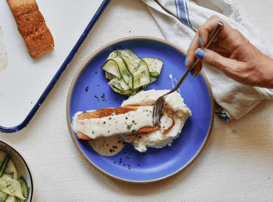 salmon with norwegian butter sauce