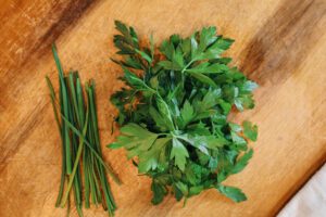 chives and Italian parsley