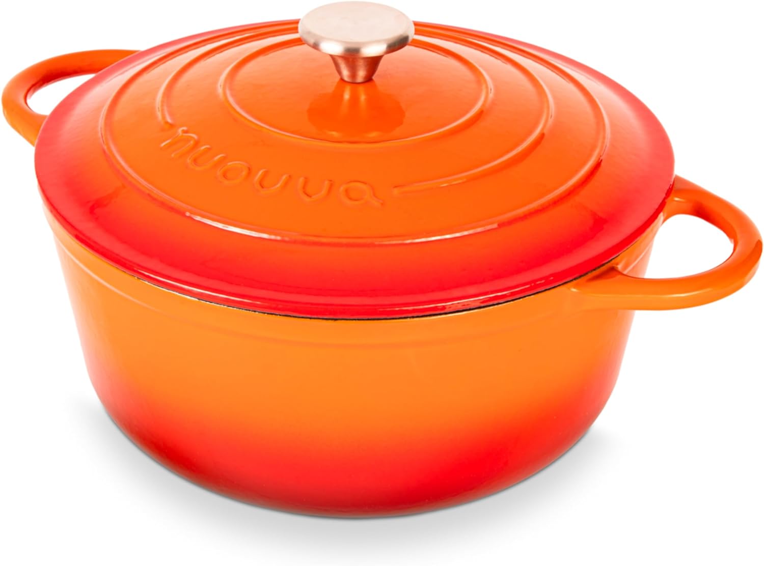 orange cast iron dutch oven pot