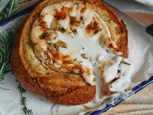 Garlic Baked Brie With Herbs - A Cultivated Living