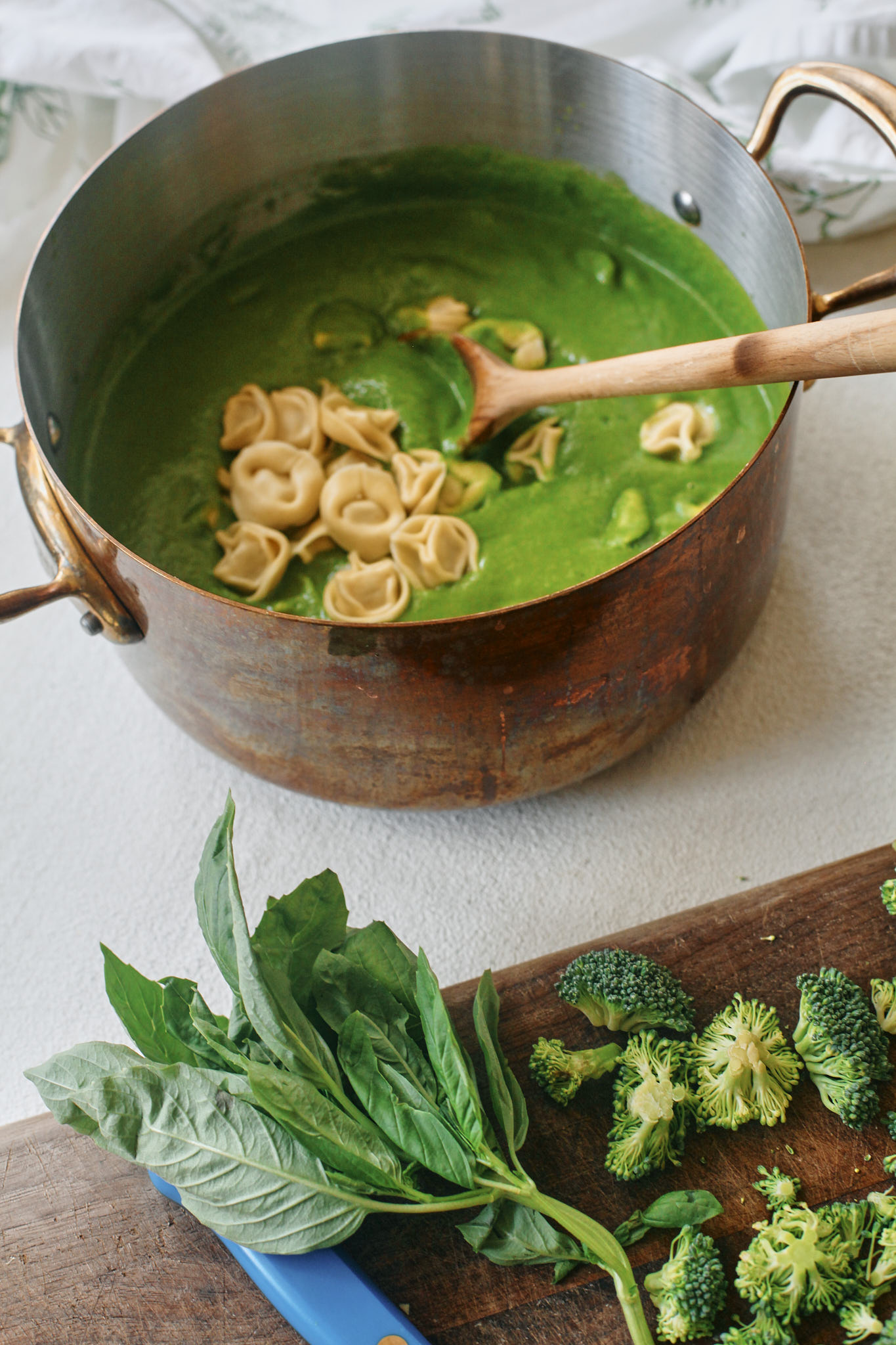 green goddess soup with tortellini