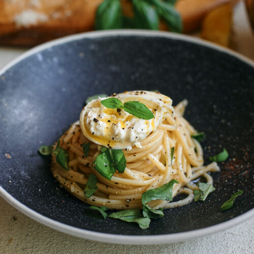 lemon basil burrata pasta