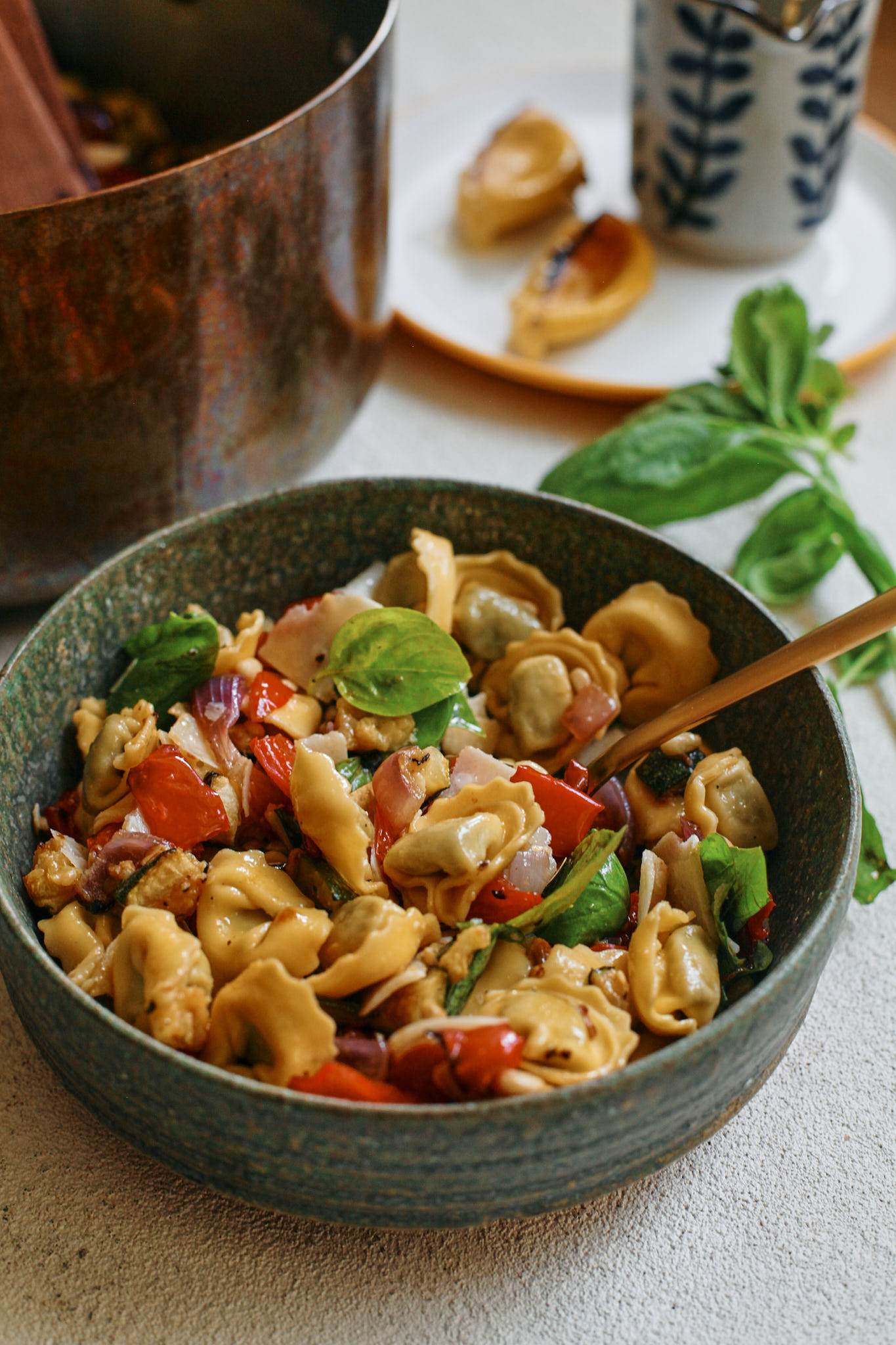 roasted vegetable tortellini salad