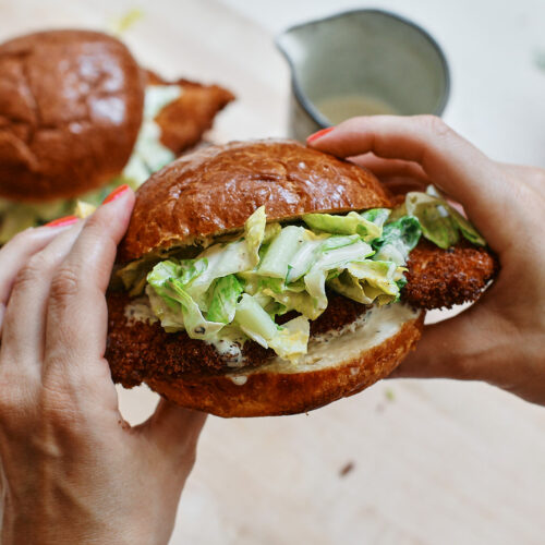 crispy chicken caesar sandwich