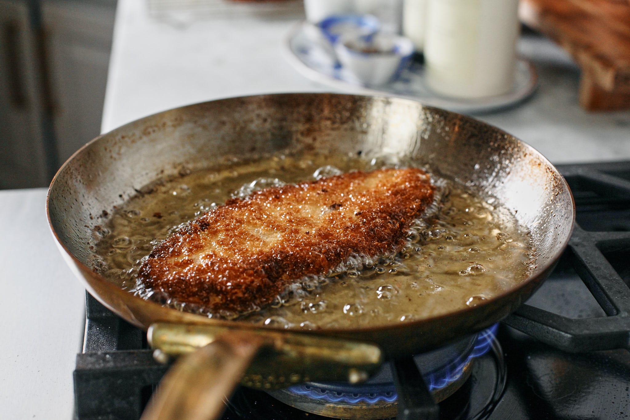 crispy chicken frying