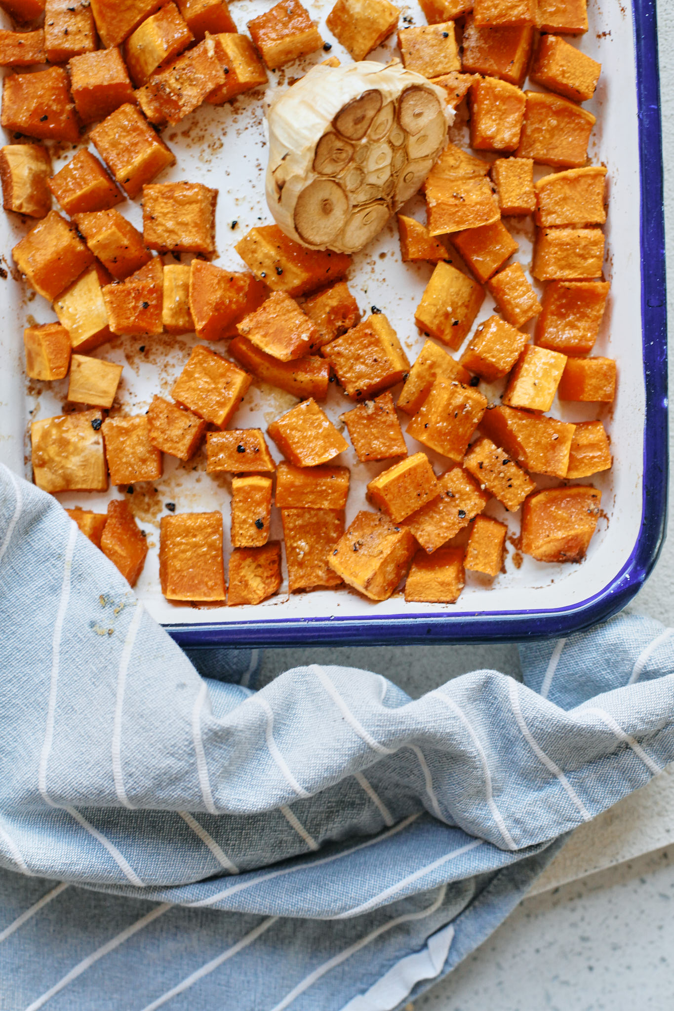 roasted butternut squash and garlic