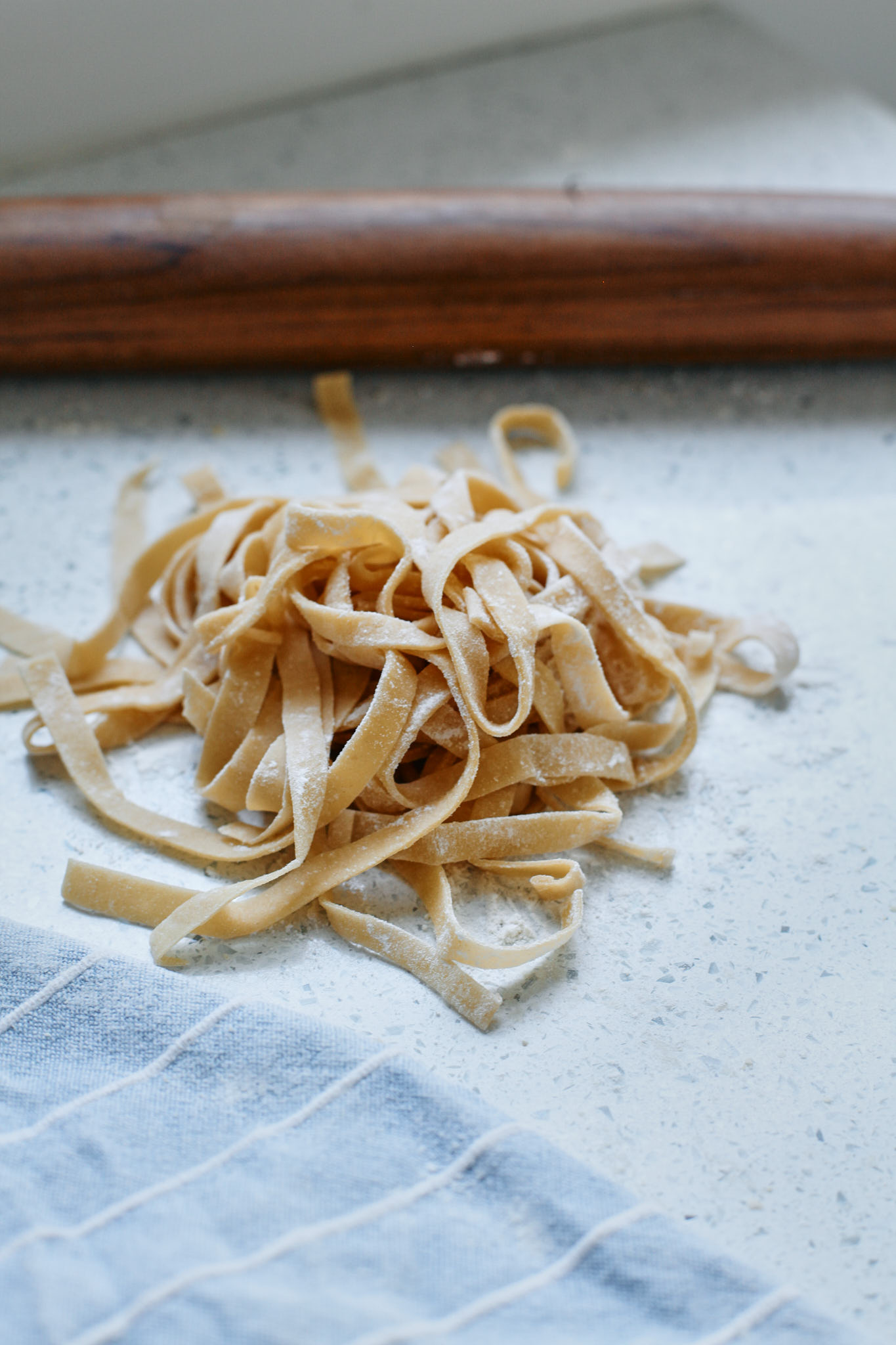 pasta noodles ready to boil