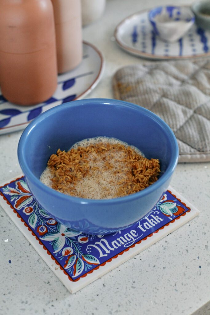 toasted buttery orzo