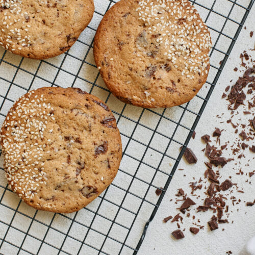 chocolate chip halva cookies