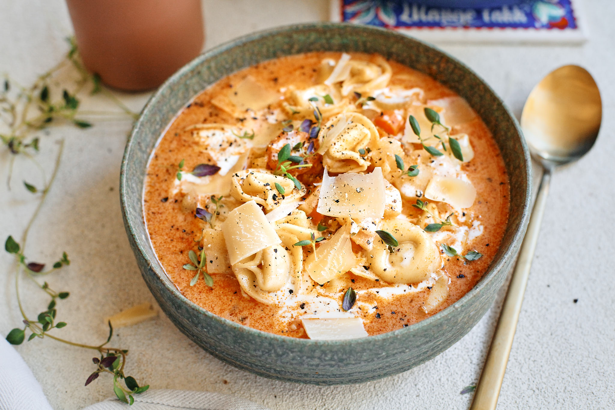 creamy tortellini vegetable soup