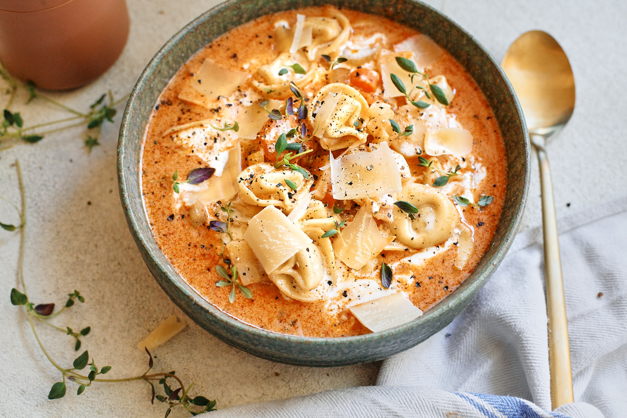 creamy tortellini vegetable soup