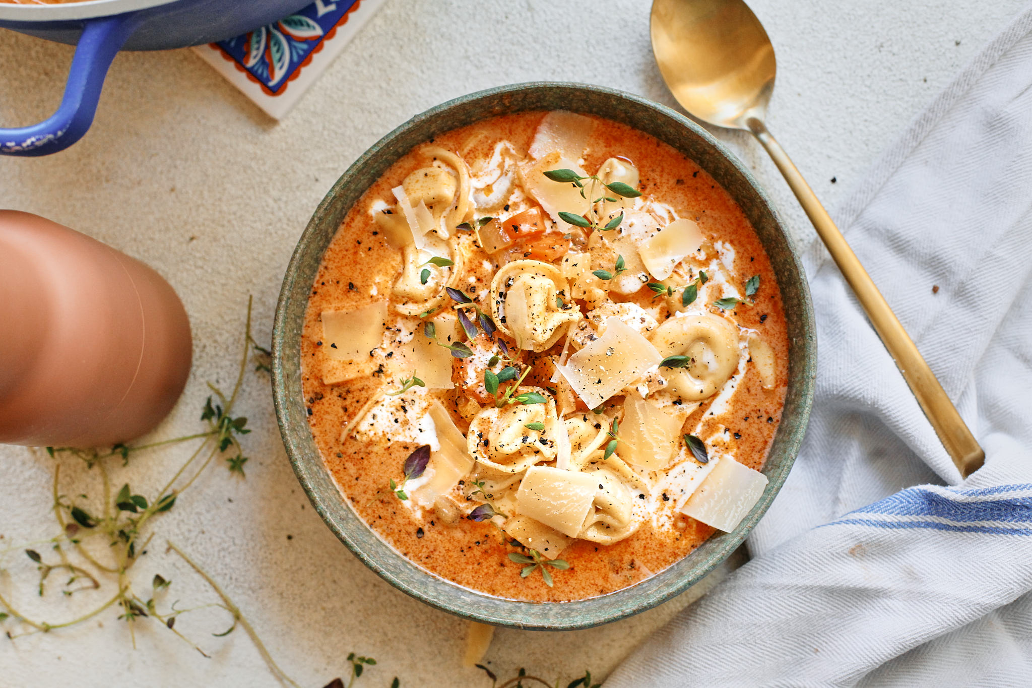 creamy tortellini vegetable soup