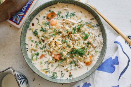 the best creamy chicken noodle soup
