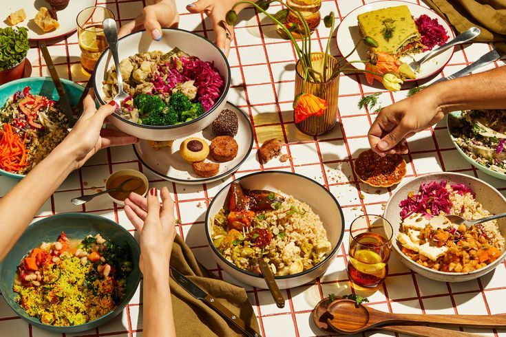 gathering around picnic table