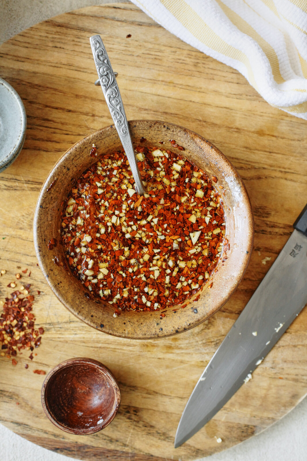 a bowl of chili oil