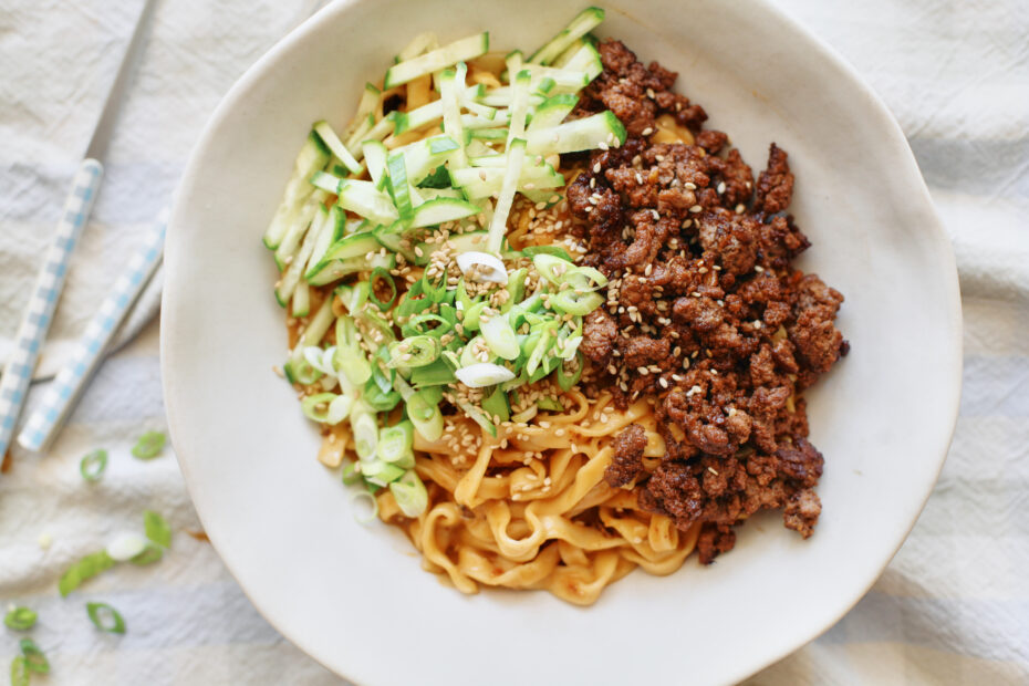 Spicy Peanut Beef Noodles